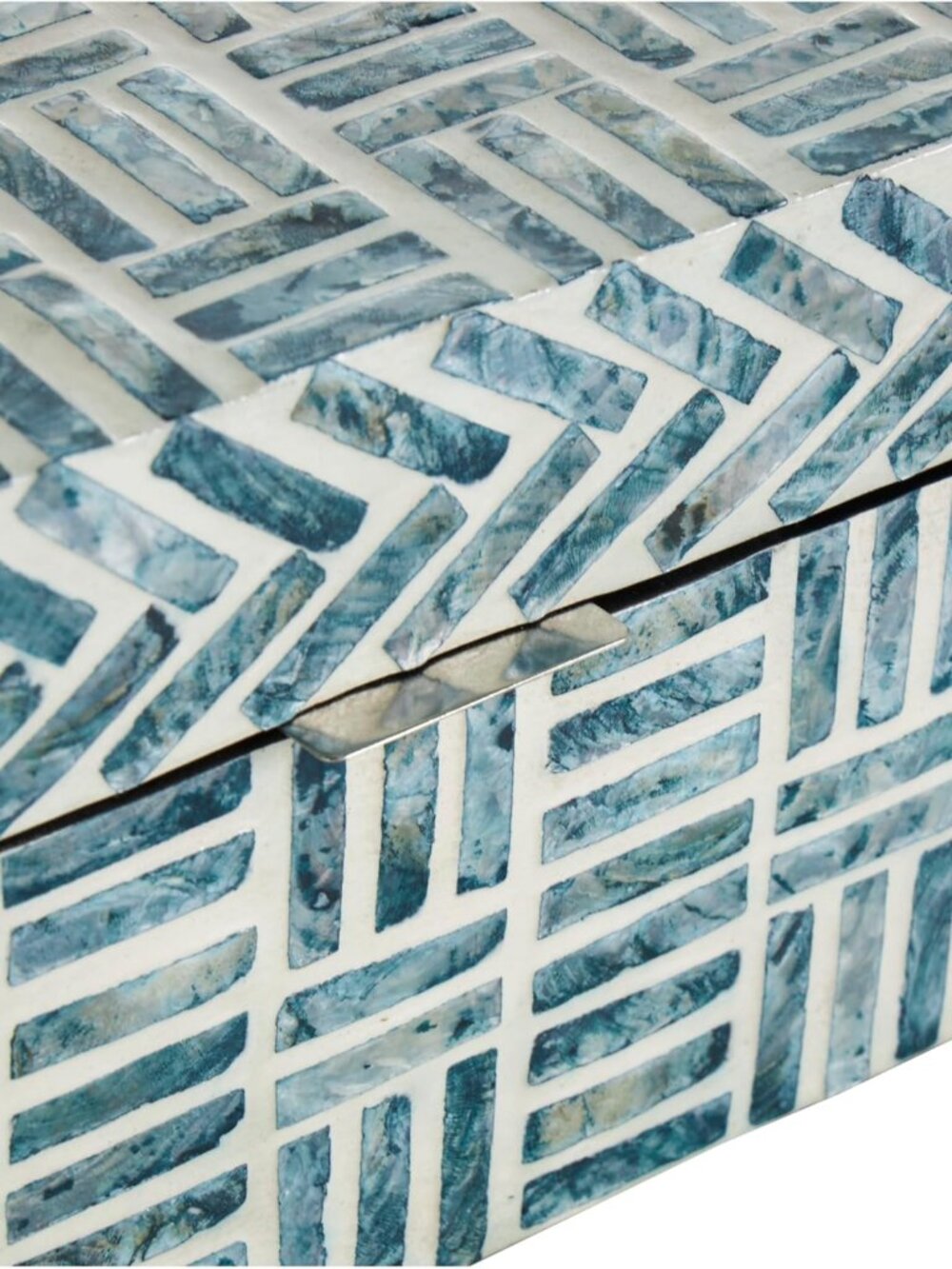 Mother of Pearl Shell Geometric Handmade Decorative Box Mosaic Storage Decorativ - Picture 5 of 9